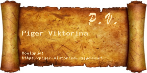 Piger Viktorina névjegykártya
